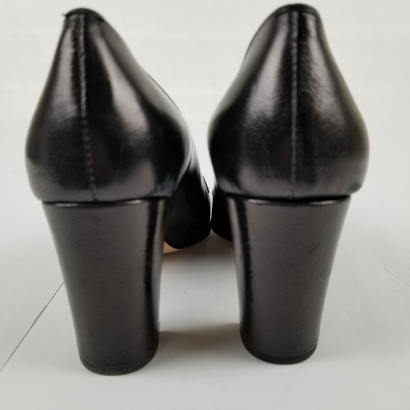 Enrico Gori Italian black leather pumps size 39 - Picture 3 of 8